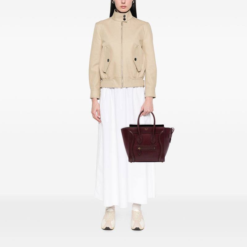 Micro Smooth Calfskin and Goatskin Luggage Tote - Image 6