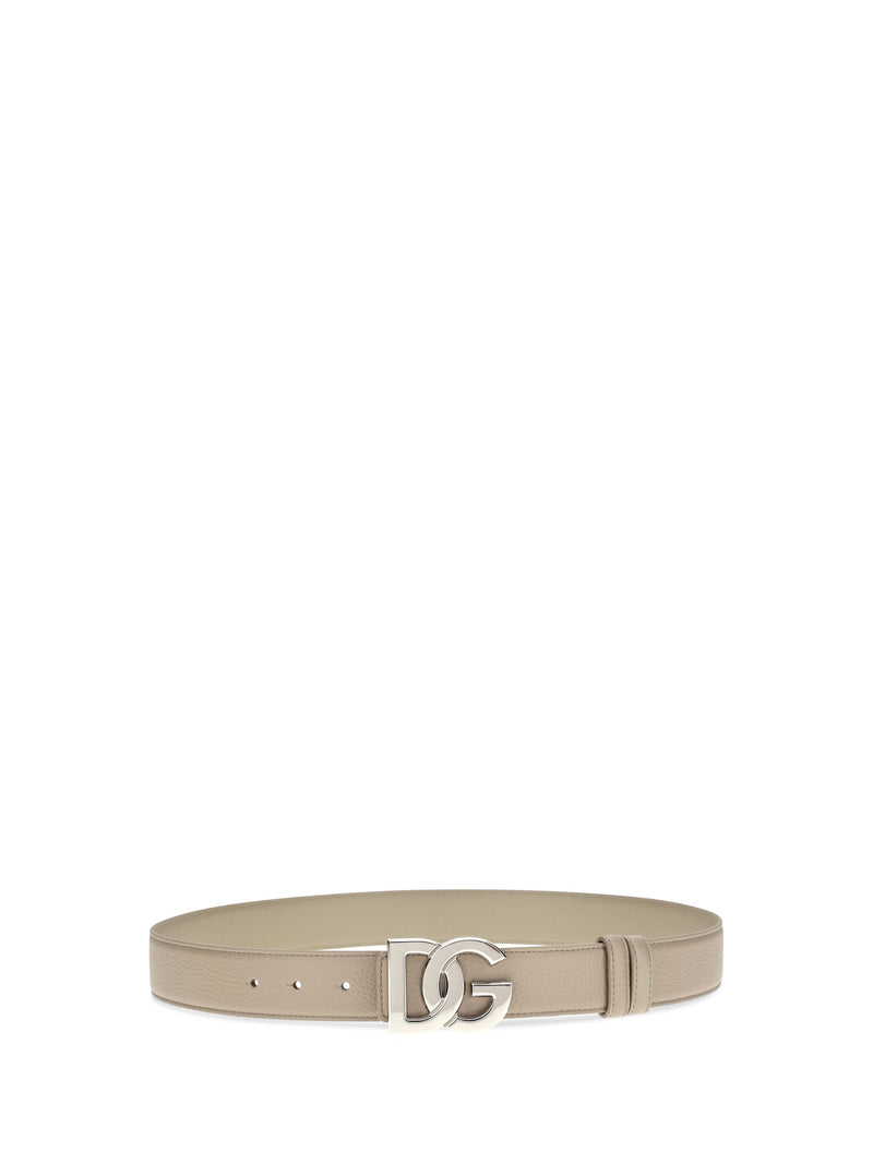 Dolce & Gabbana Calfskin Leather Belt — Beige Calf Bos Taurus