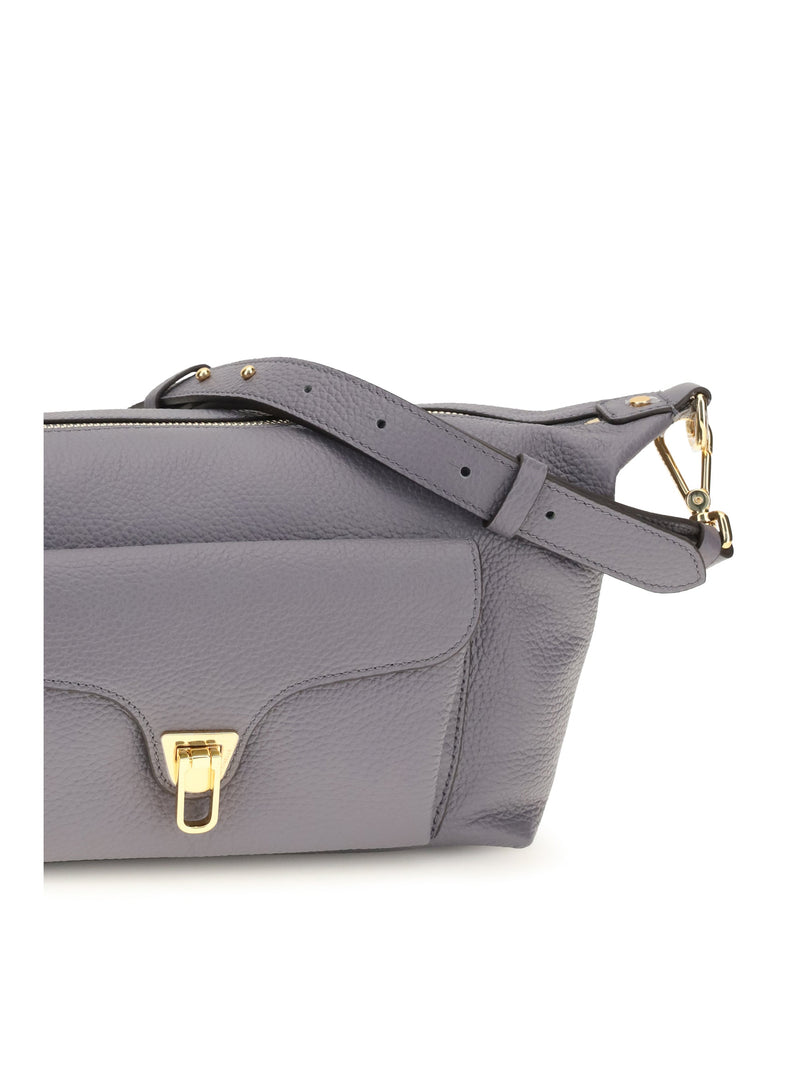 Coccinelle Shoulder Bag — Grey Calf Leather