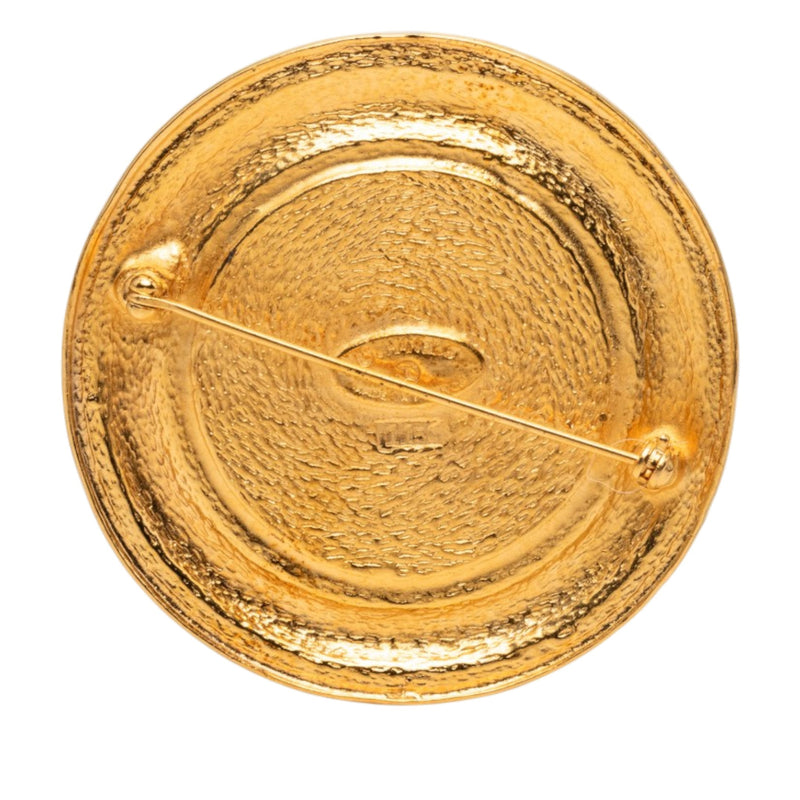 Gold Plated 31 Rue Cambon Round Brooch - Image 2