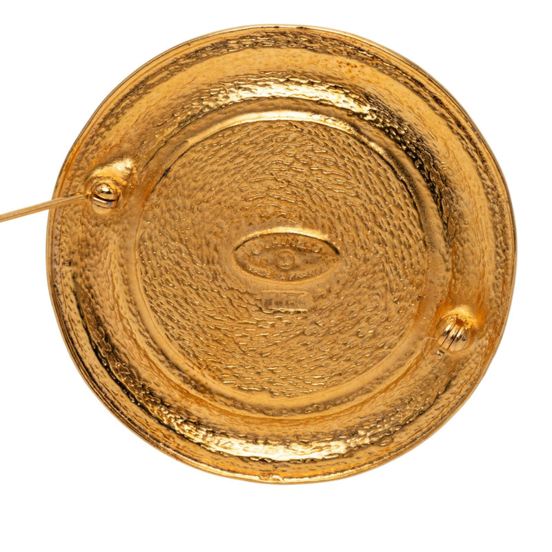 Gold Plated 31 Rue Cambon Round Brooch - Image 3