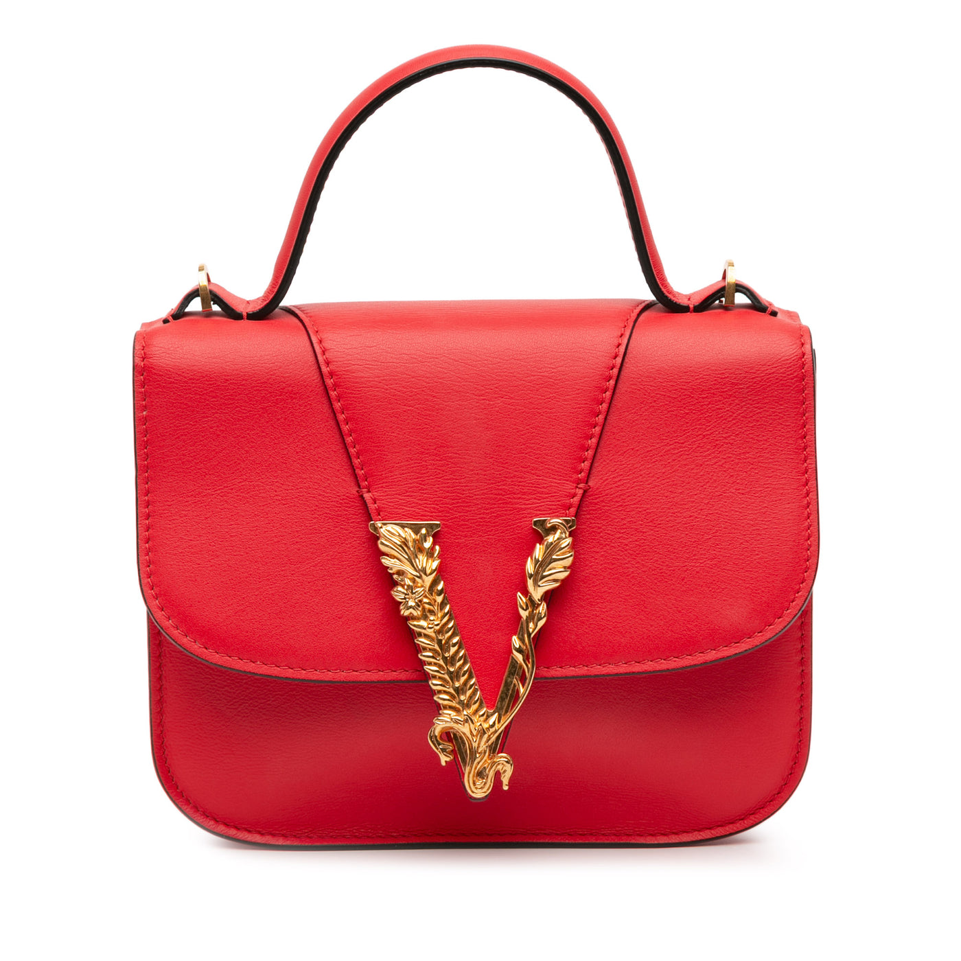 Small Leather Virtus Top Handle Flap - Image 1