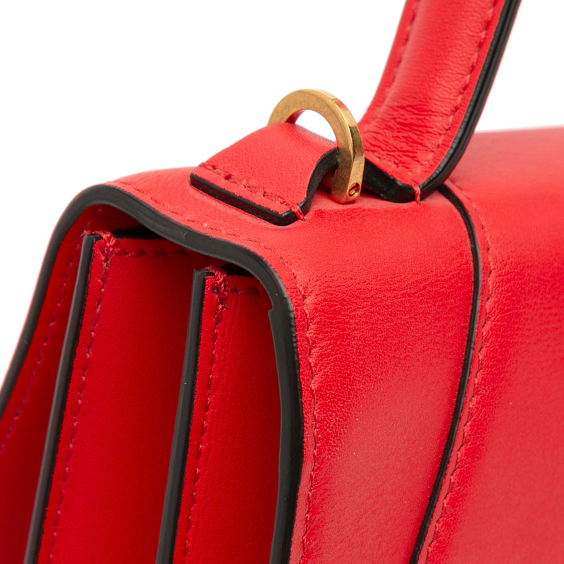Small Leather Virtus Top Handle Flap - Image 9