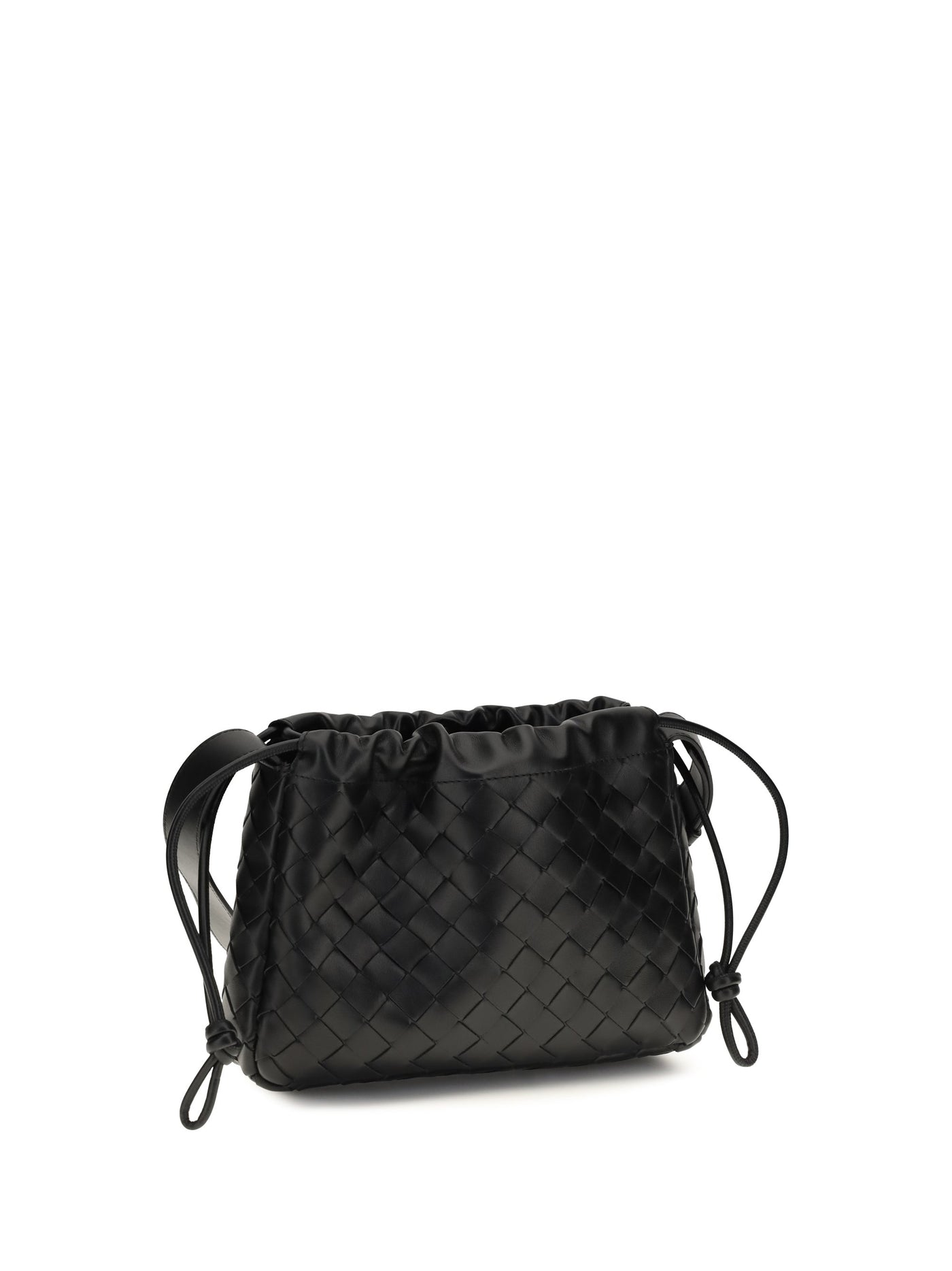Bottega Veneta Shoulder Bag — Black Calf Leather