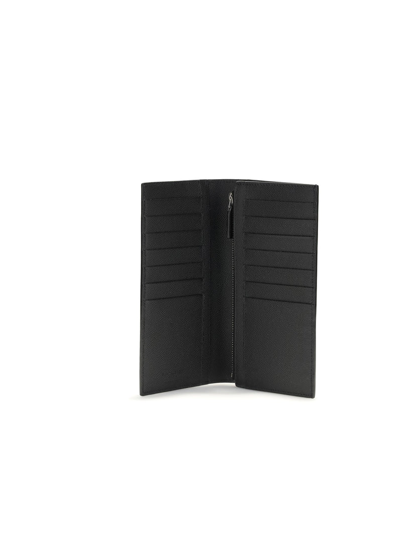 Saint Laurent Grained Leather Wallet — Black Calf Bos Taurus