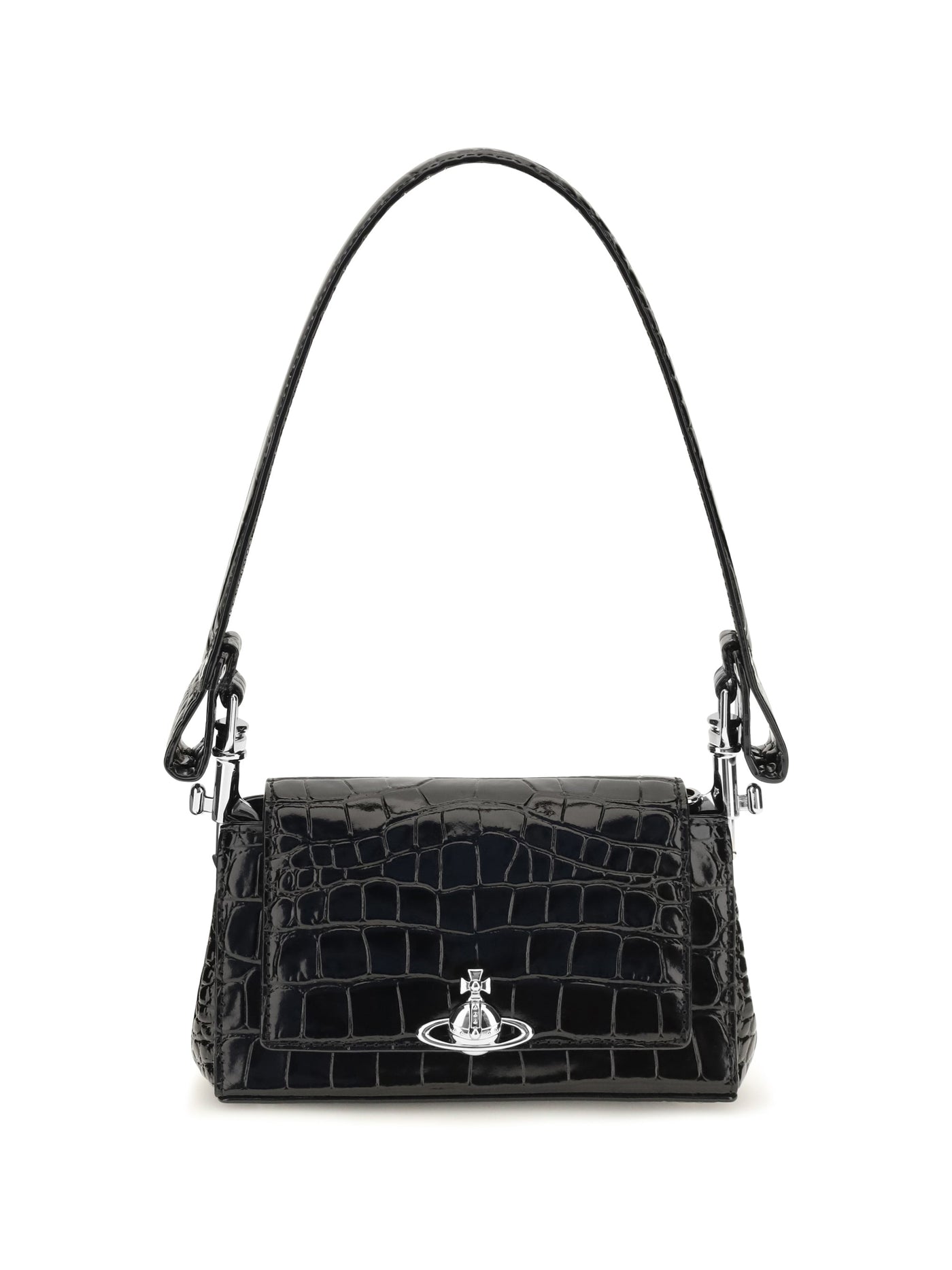 Vivienne Westwood Hazel Shoulder Bag — Black Calf Leather