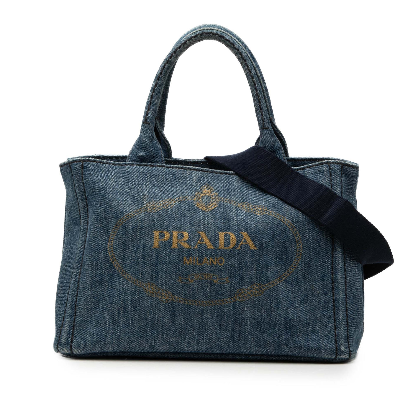 Small Denim Canapa Logo Satchel - Image 1
