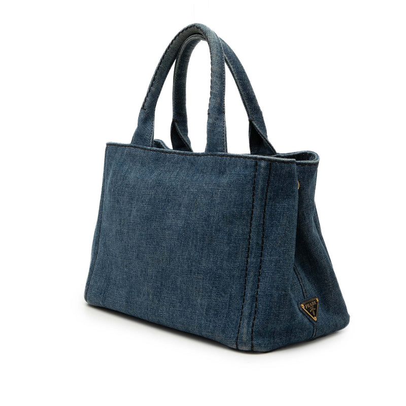 Small Denim Canapa Logo Satchel - Image 2