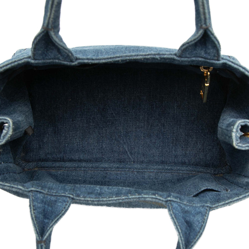 Small Denim Canapa Logo Satchel - Image 4