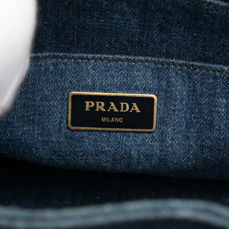 Small Denim Canapa Logo Satchel - Image 5