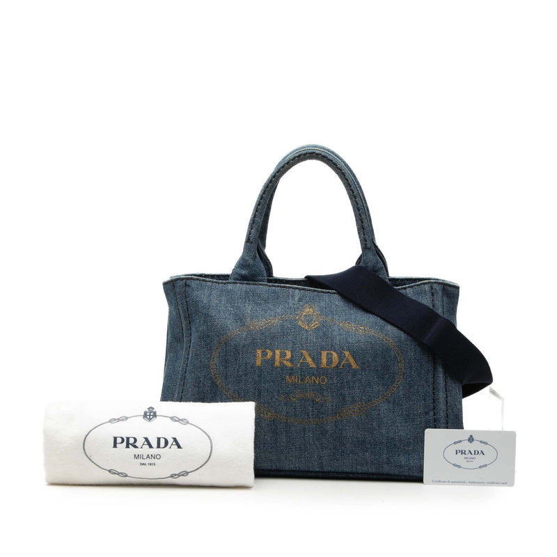 Small Denim Canapa Logo Satchel - Image 7