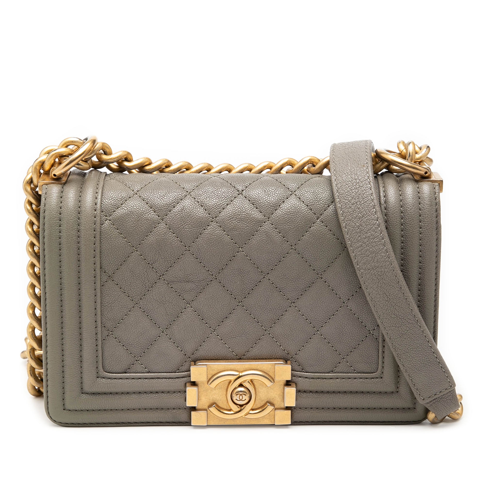 Small Quilted Caviar Boy Flap - Image 1