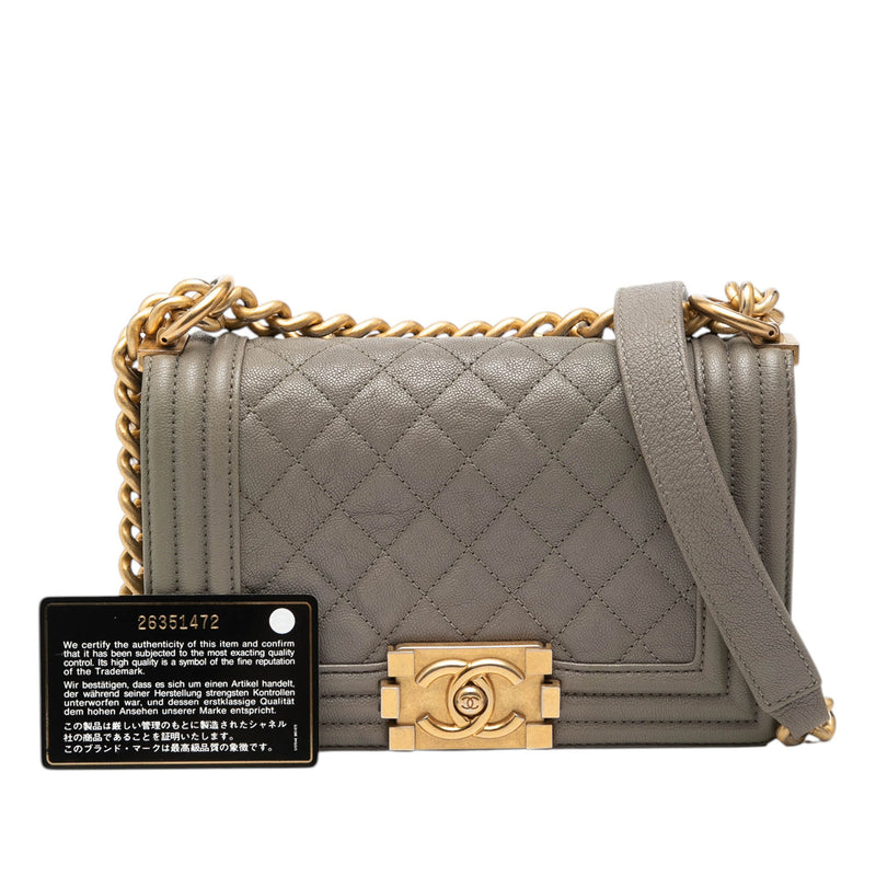 Small Quilted Caviar Boy Flap - Image 8