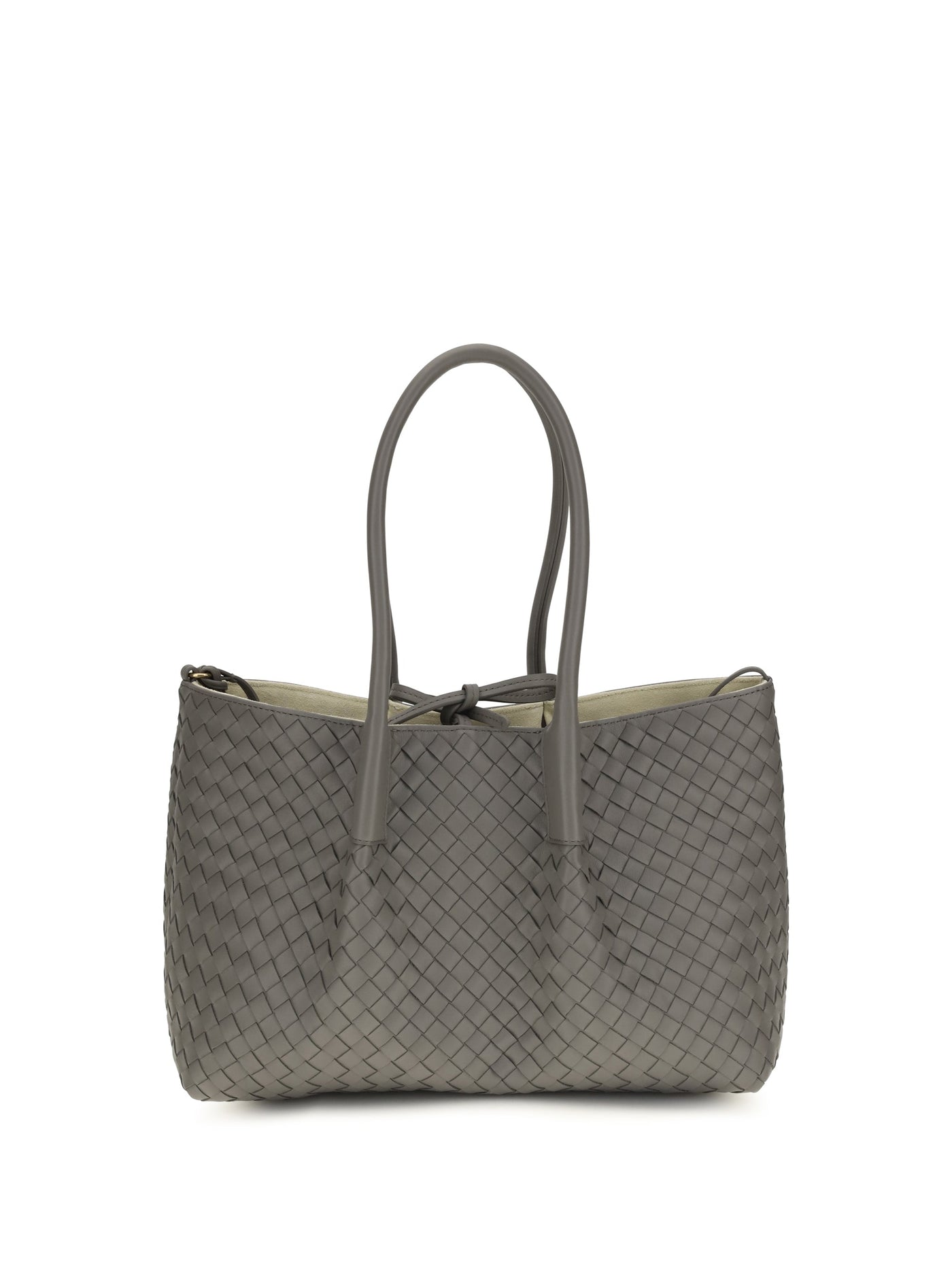 Bottega Veneta Pinacoteca Tote Bag — Gray Calf Leather
