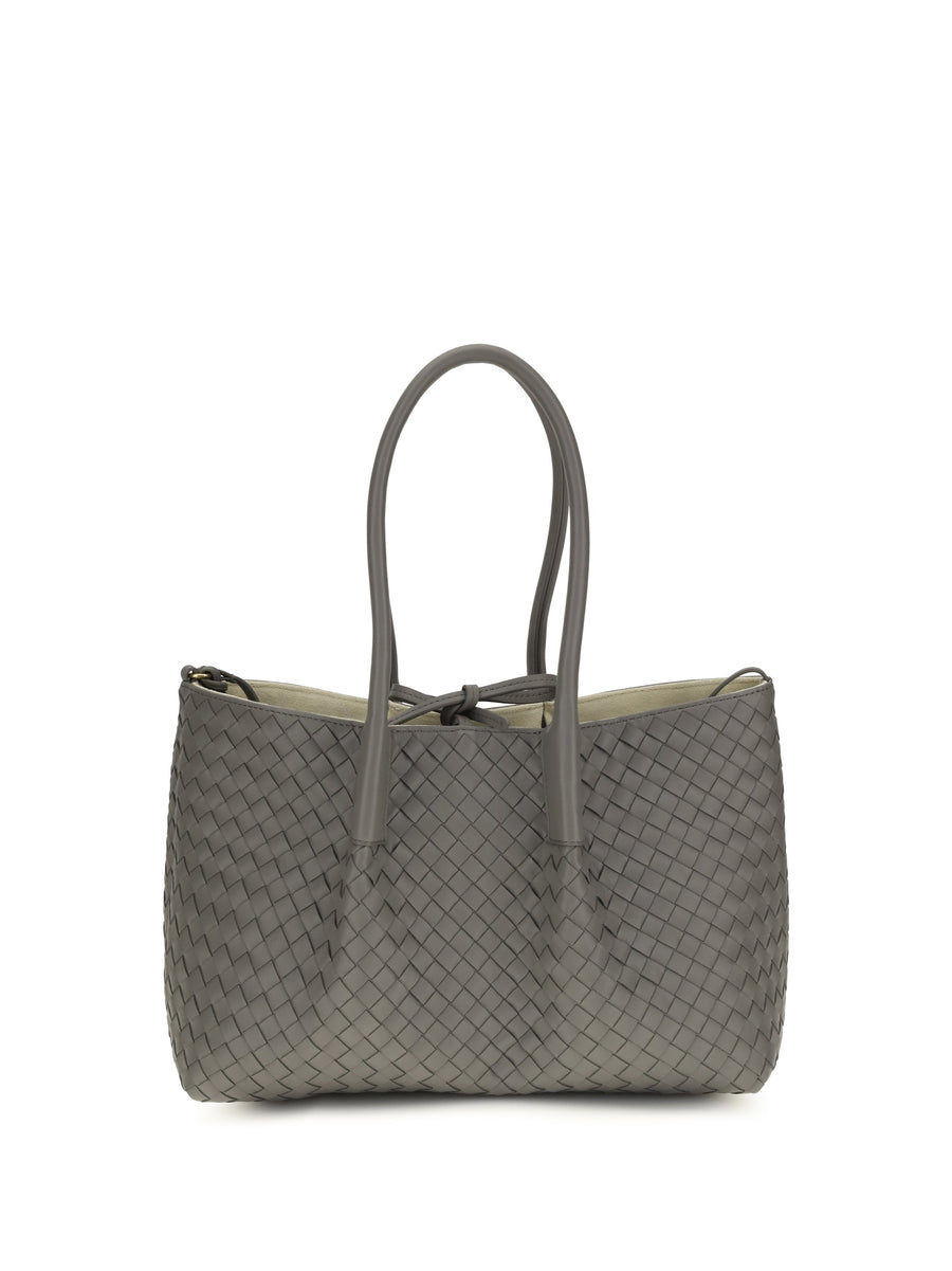 Bottega Veneta Pinacoteca Tote Bag — Gray Calf Leather