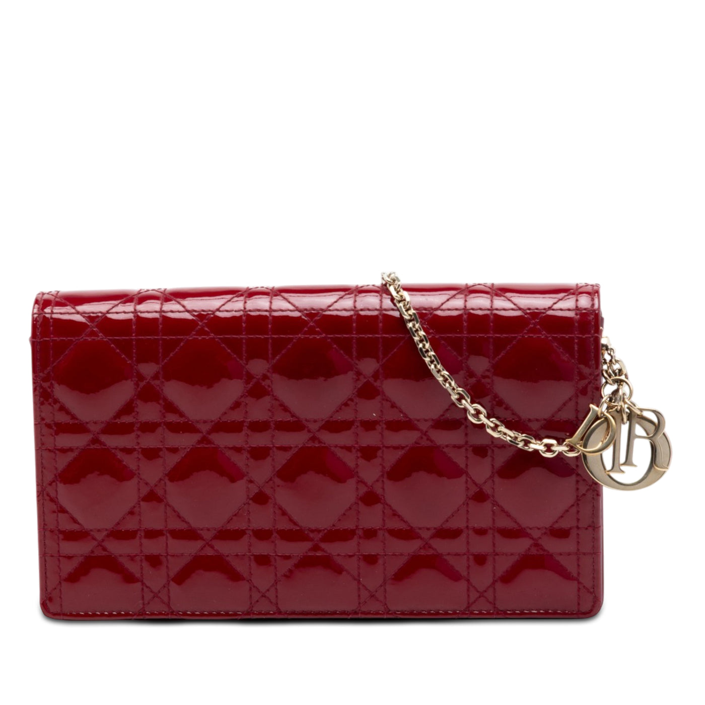 Patent Cannage Lady Dior Chain Convertible Clutch - Image 1