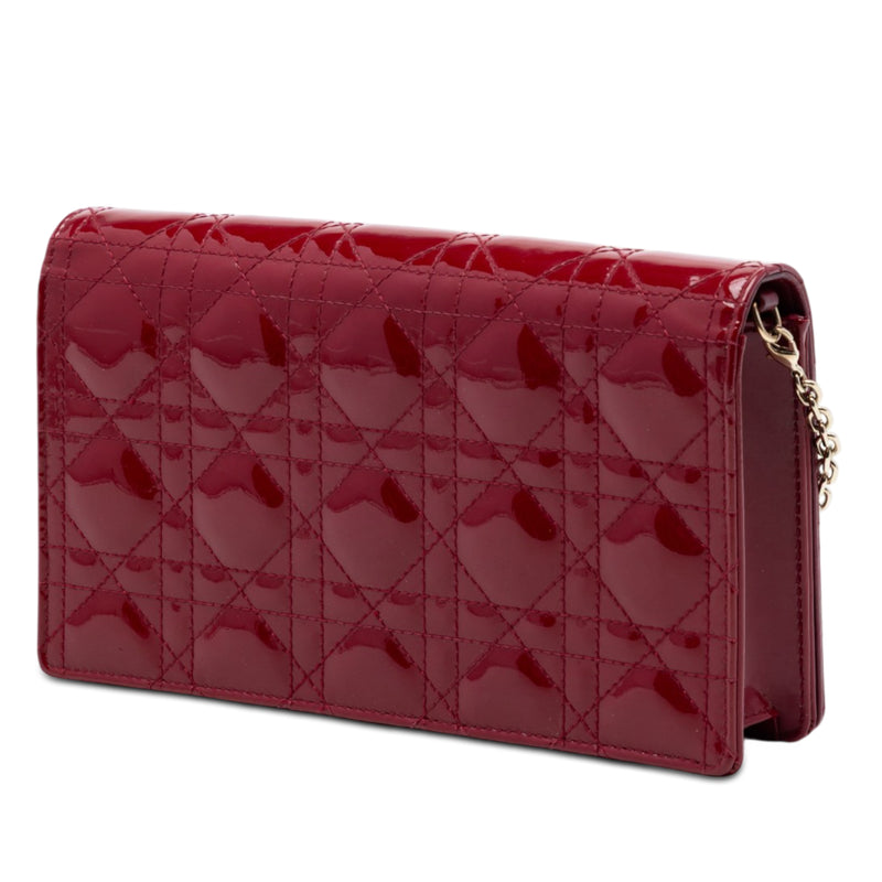 Patent Cannage Lady Dior Chain Convertible Clutch - Image 2