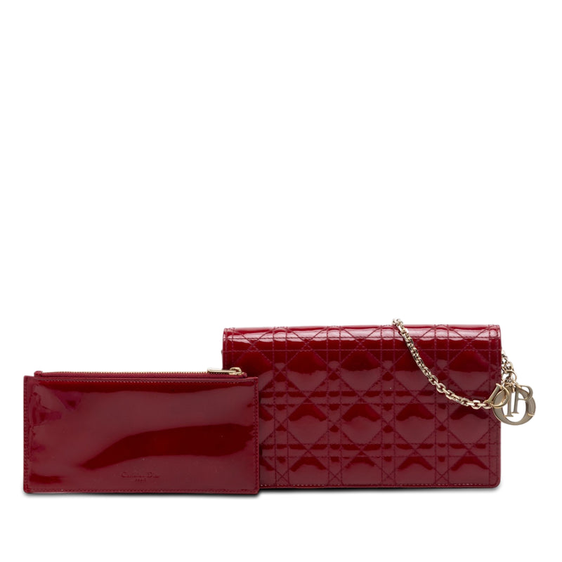 Patent Cannage Lady Dior Chain Convertible Clutch - Image 7