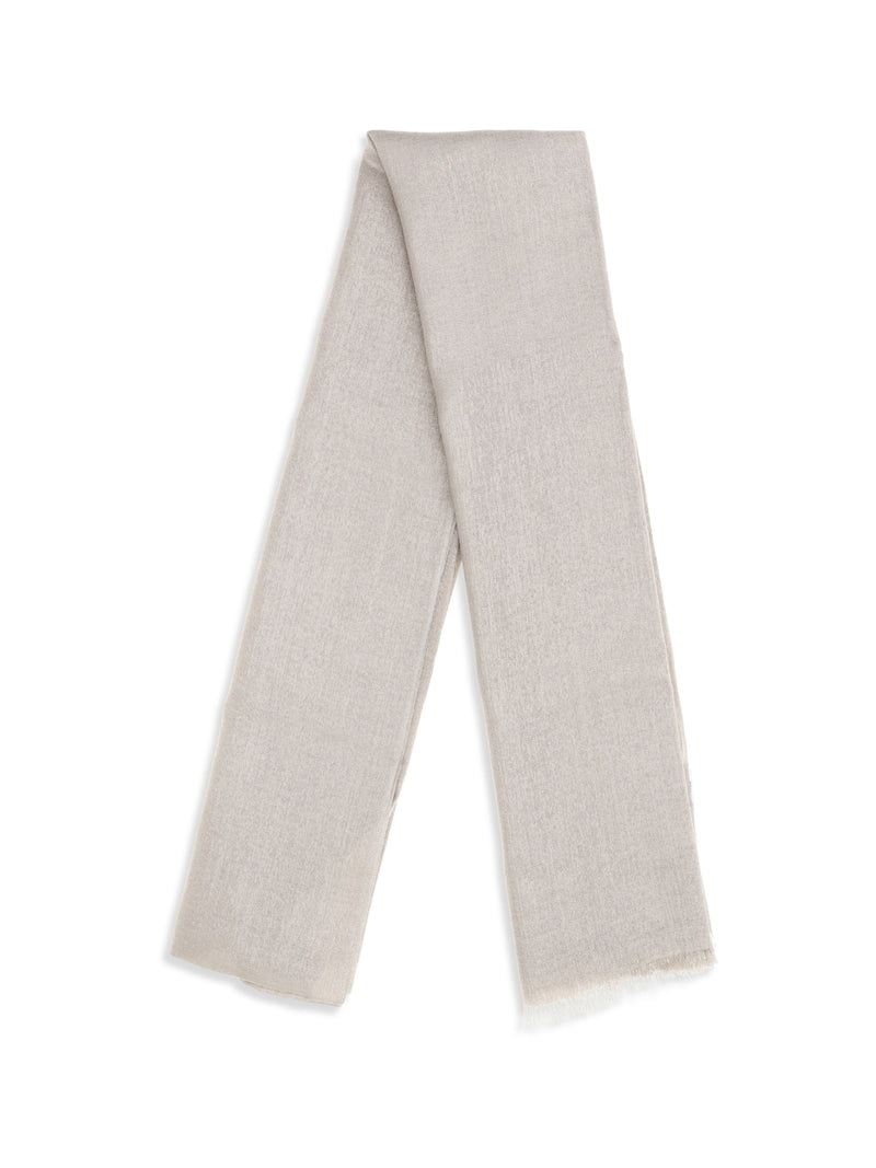 Brunello Cucinelli Silk And Cashmere Scarf — Beige Scarfs