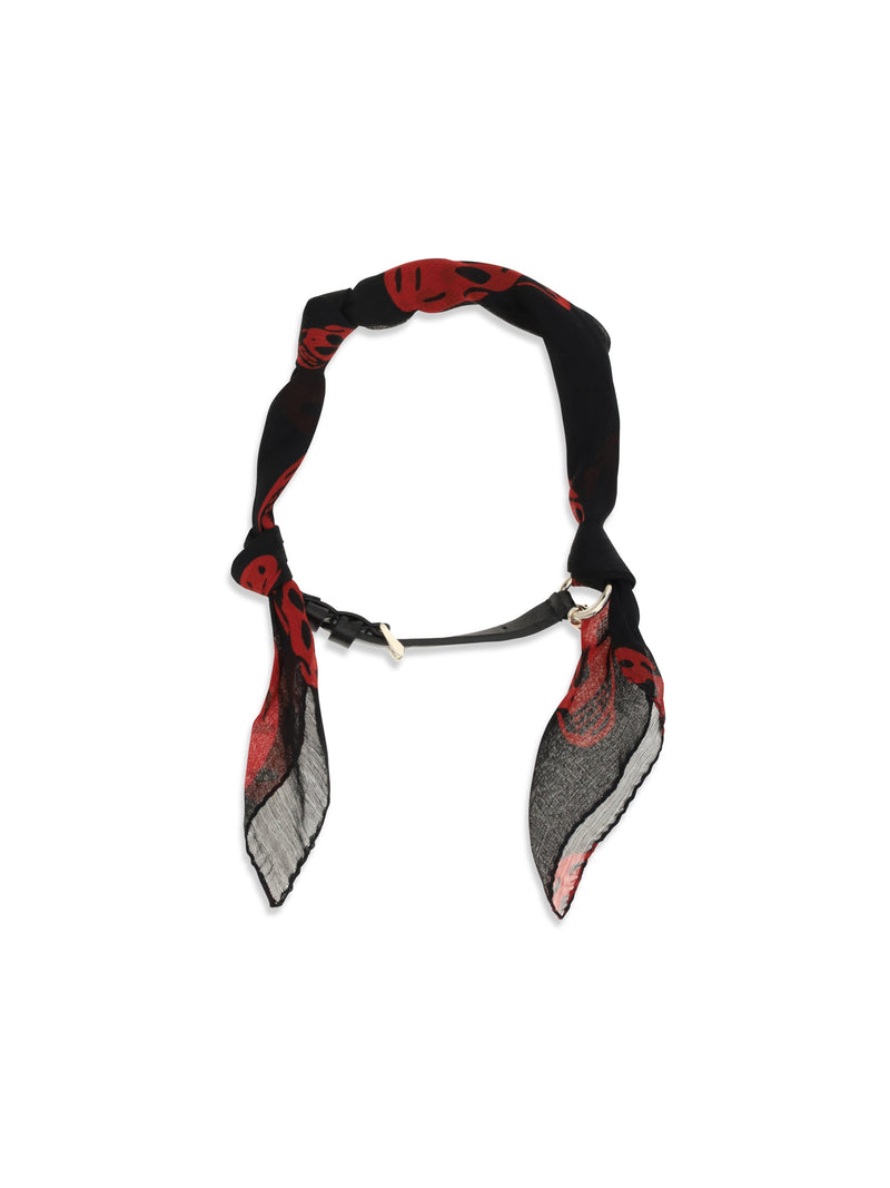 Alexander Mcqueen Scarf Bracelet — Black Silk Scarfs