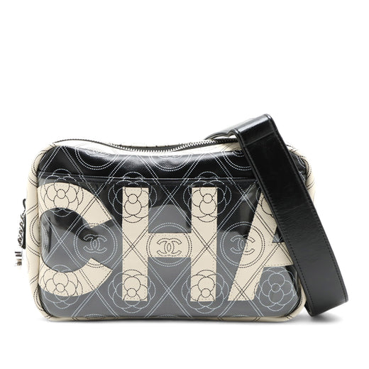Coated Canvas Camellia Logo Camera Bag - Image 1