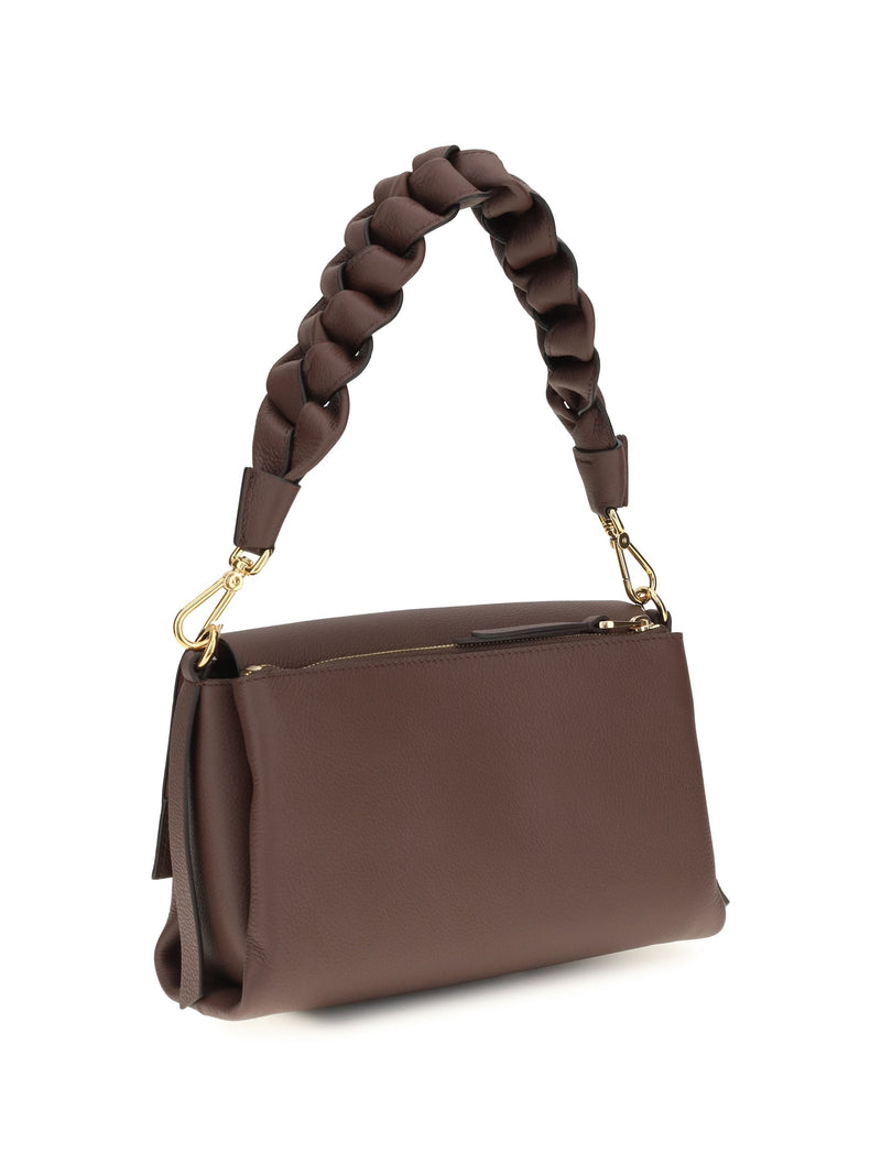 Coccinelle Boheme Shoulder Bag — Brown Calf Leather Bos Taurus