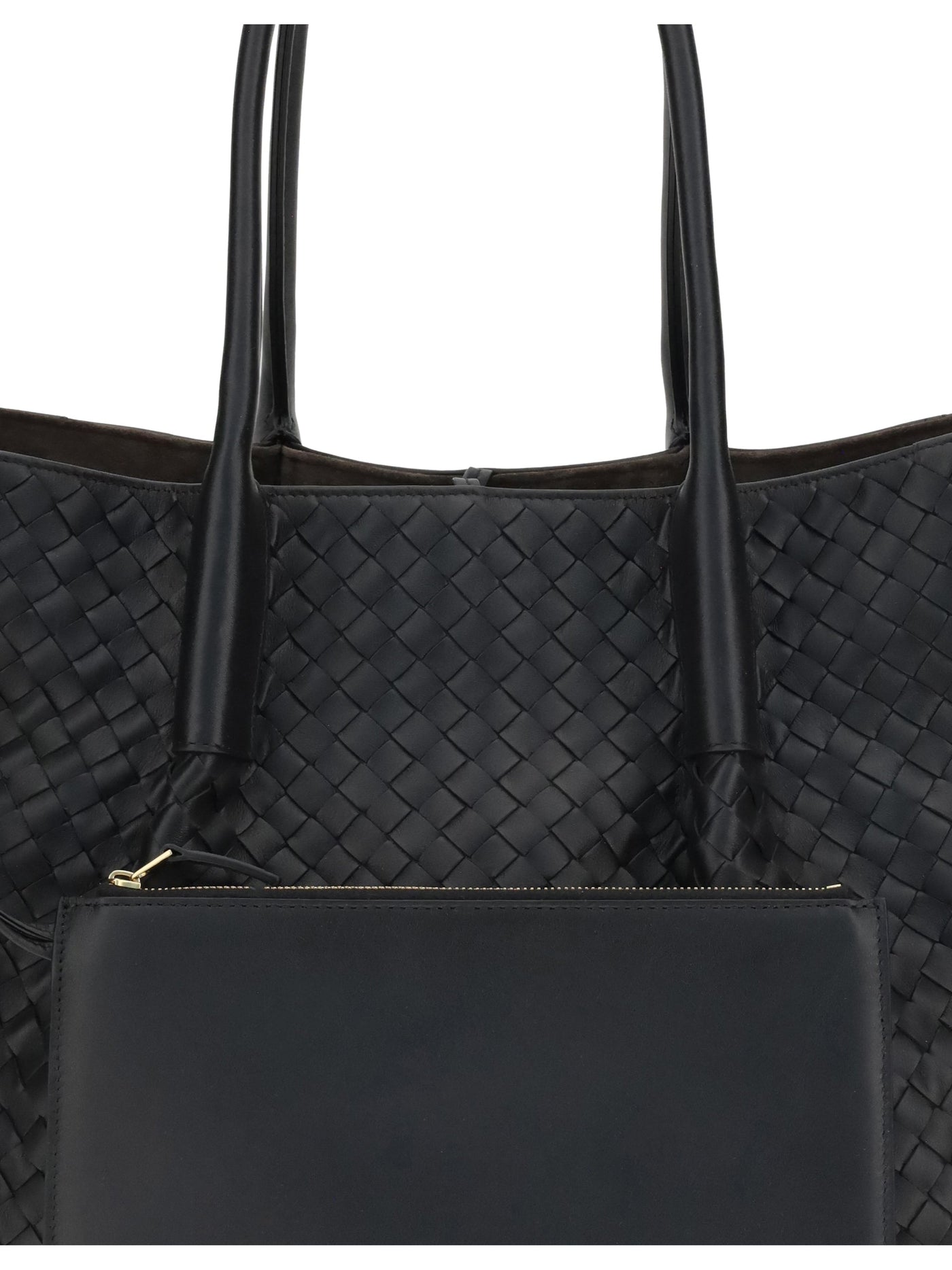 Bottega Veneta Pinacoteca Tote Bag — Black Calf Leather