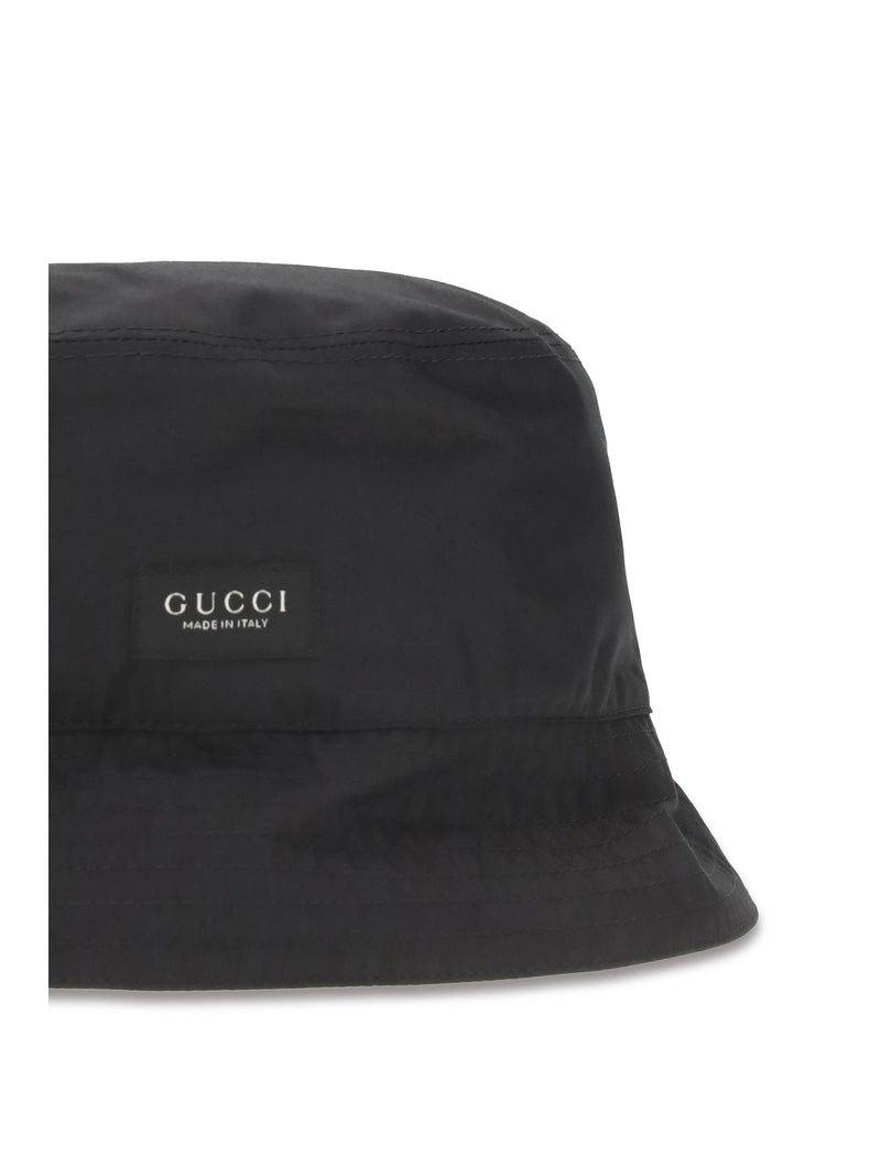 Gucci A006pe4hbk0 Cotton Canvas Bucket Hat — Black Cotton; Polyamide