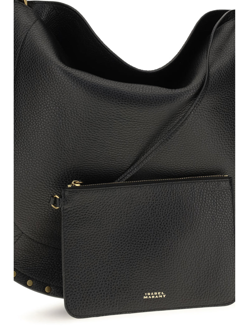 Isabel Marant Hobo Bag — Black Calf Leather Bos Taurus