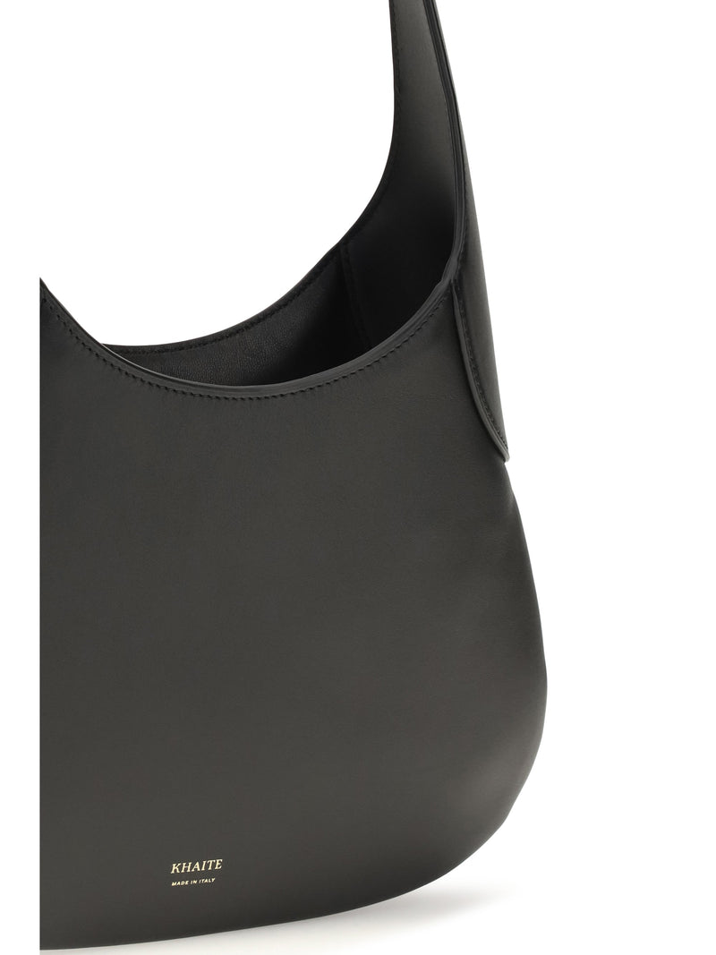 Khaite Joan Shoulder Bag — Black Calf Leather Bos Taurus