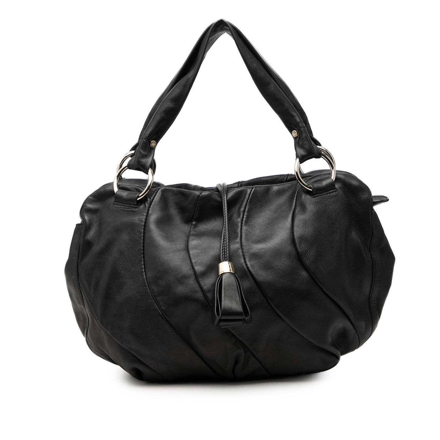 Calfskin Pleated Bittersweet Hobo - Image 1