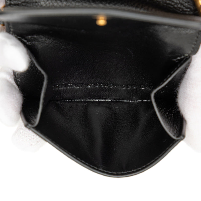 Mini Grained Calfskin Logo Cash Wallet On Chain - Image 5