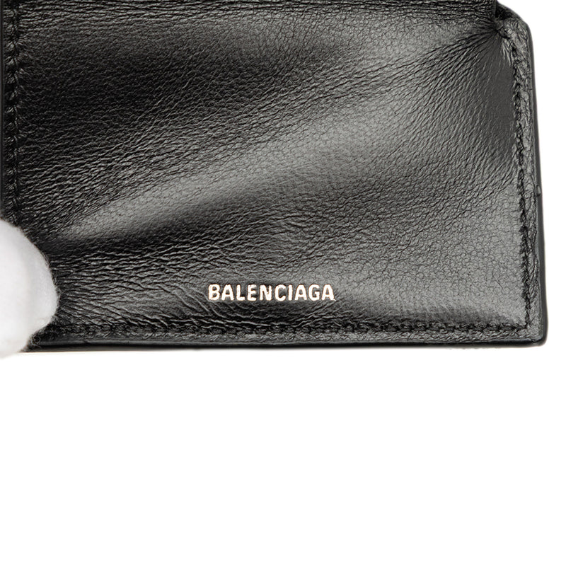 Mini Grained Calfskin Logo Cash Wallet On Chain - Image 6