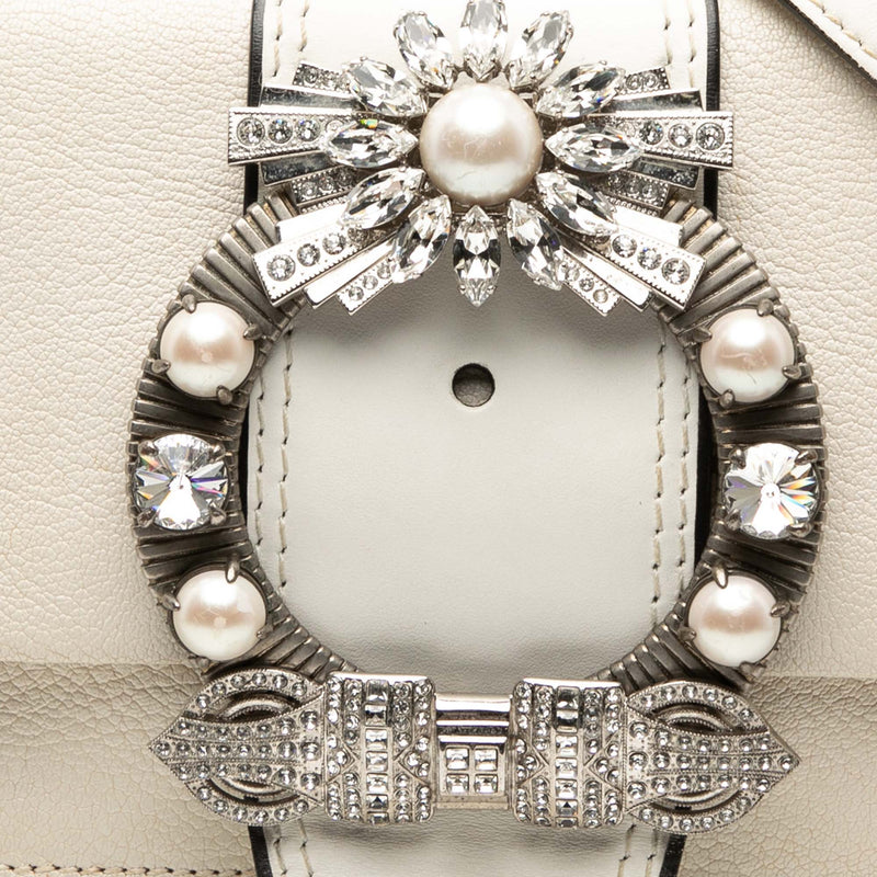 Goatskin Madras Soft Calf Crystal Embellished Crossbody - Image 6
