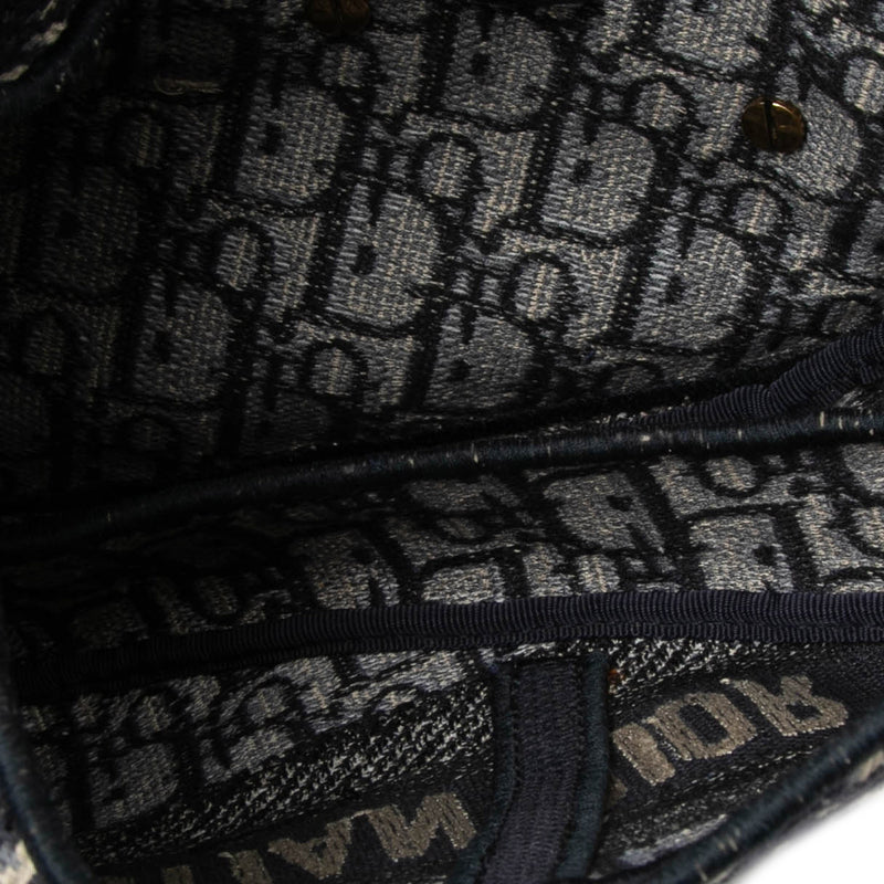 Oblique Embroidered Canvas Saddle Bag - Image 4