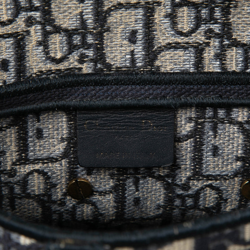 Oblique Embroidered Canvas Saddle Bag - Image 5