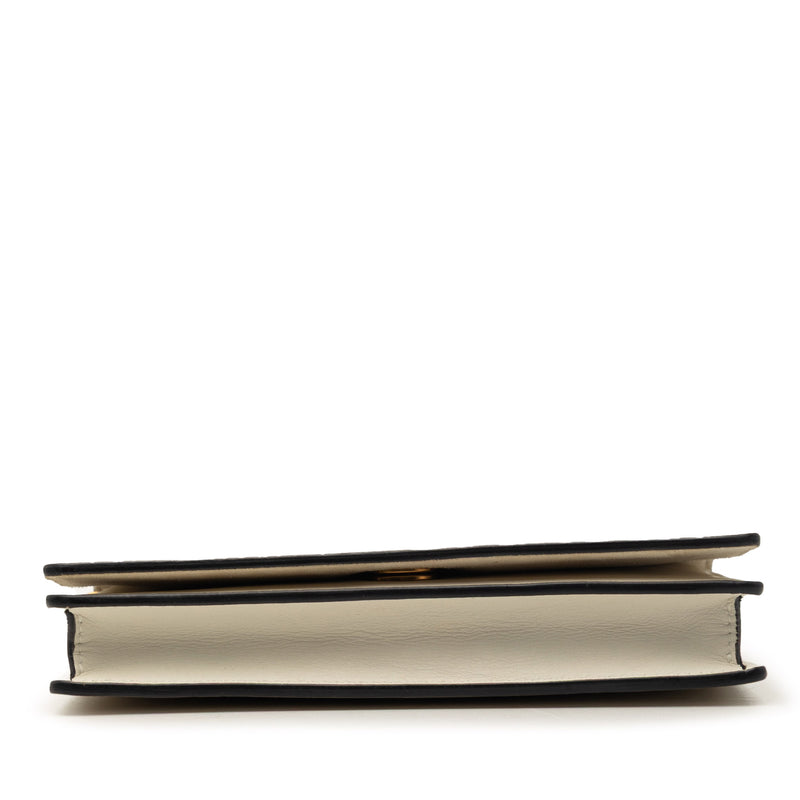 Stars Printed Calfskin Wallet on Chain - Image 3