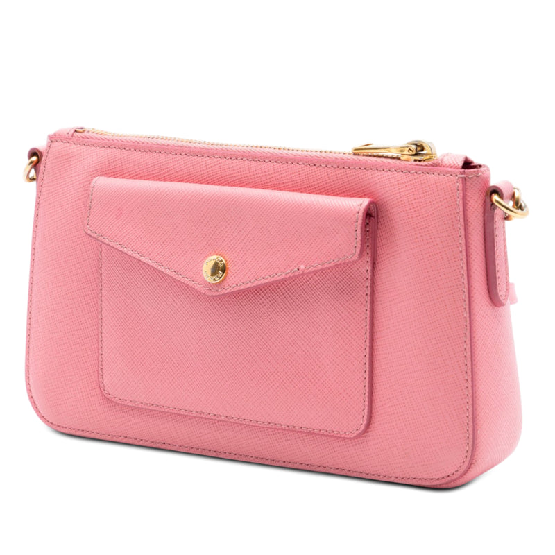 Saffiano Lux Front Pocket Crossbody - Image 2