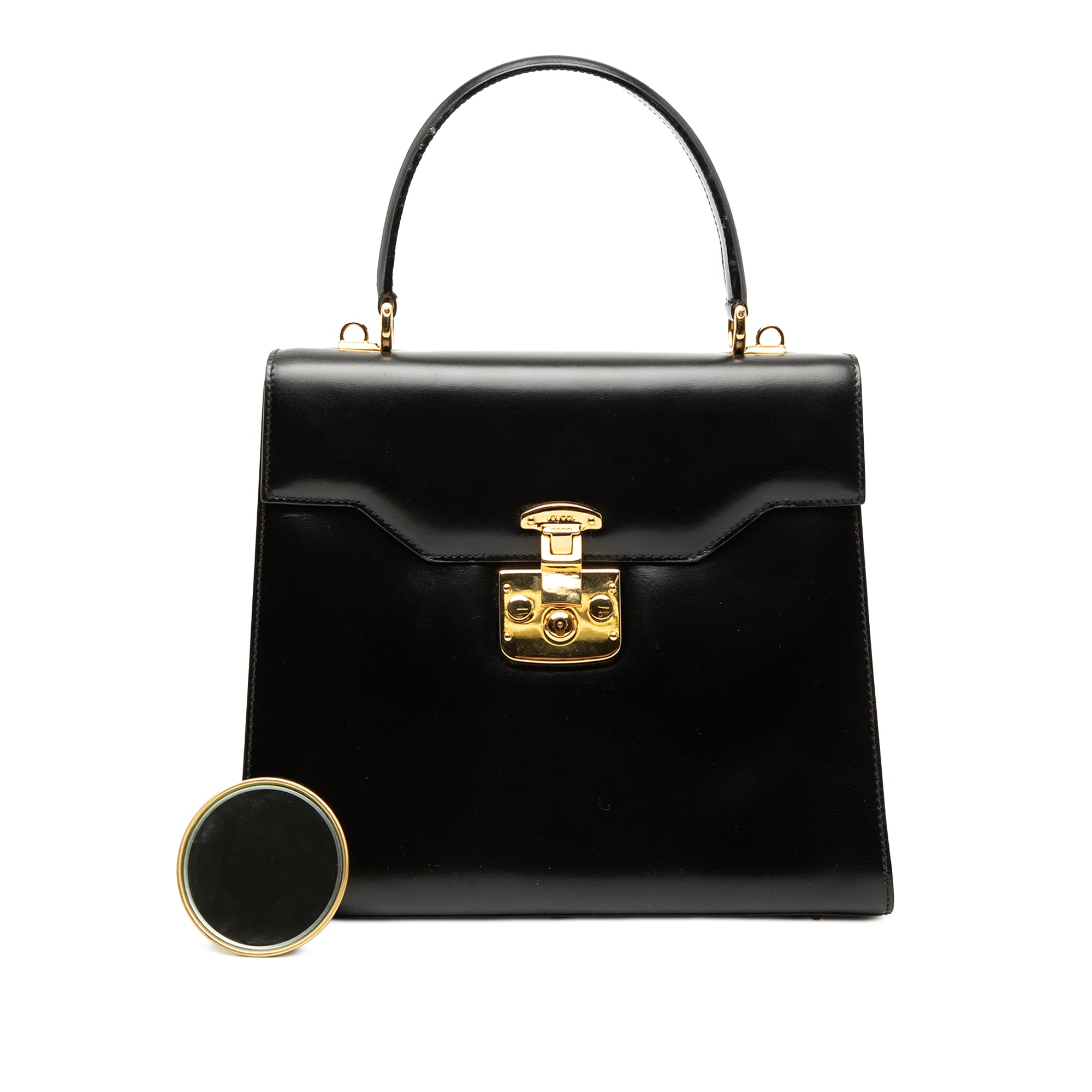 Smooth Calfskin Lady Lock Satchel - Image 8