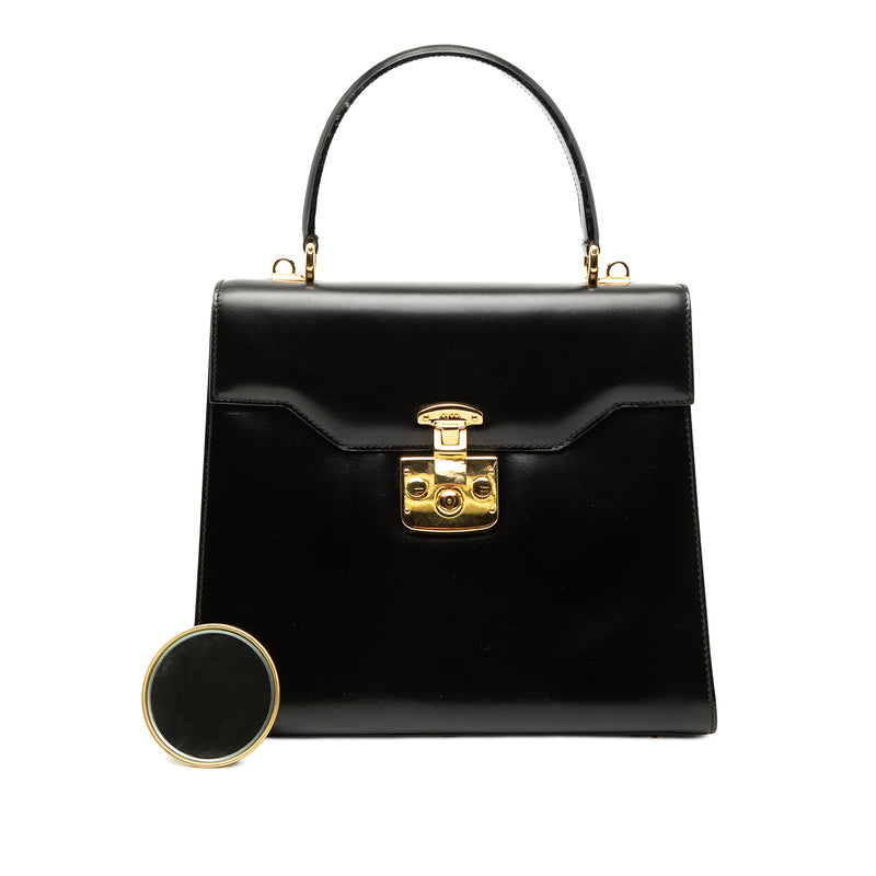 Smooth Calfskin Lady Lock Satchel - Image 8