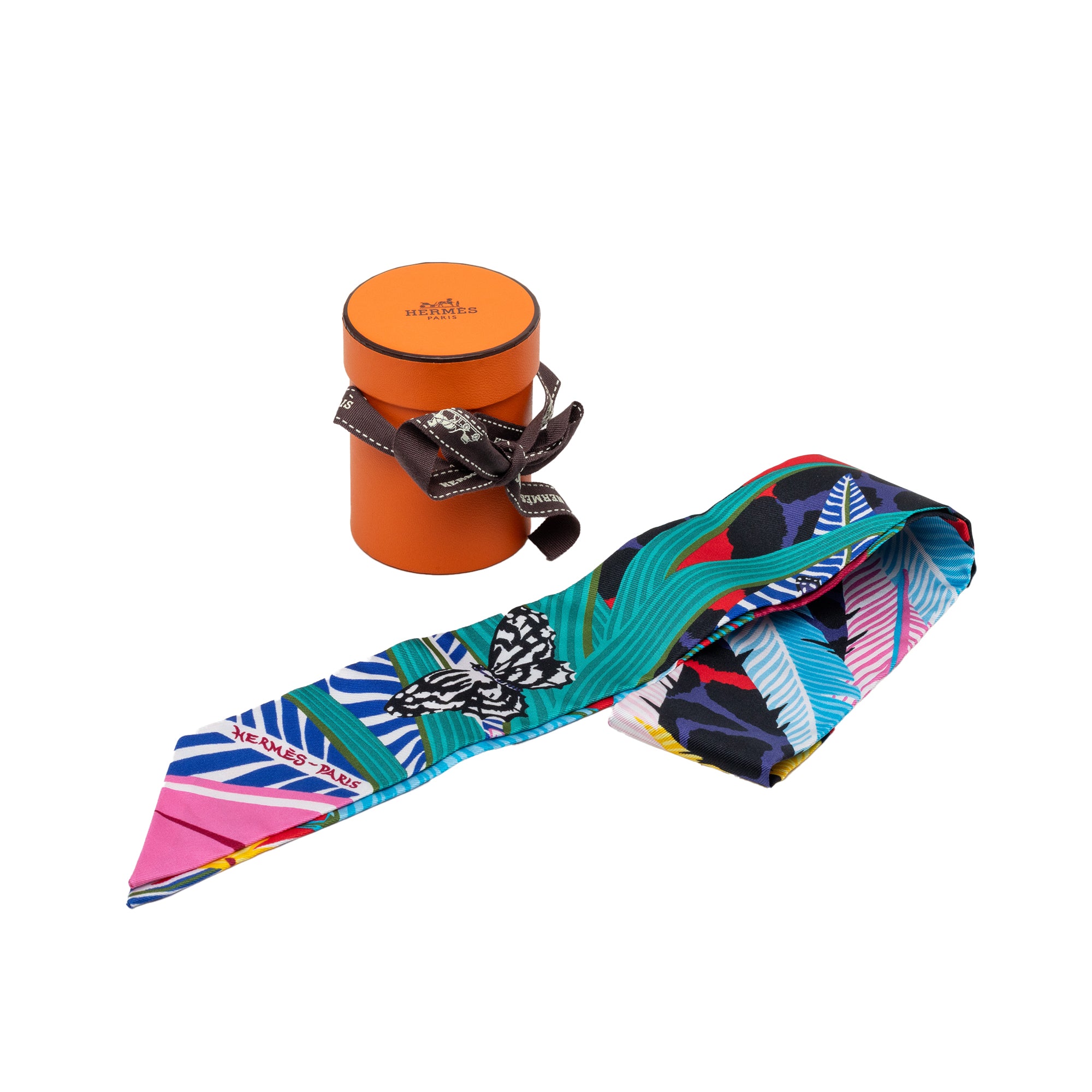 Jaguar Quetzal Silk Twilly Scarf - Image 5