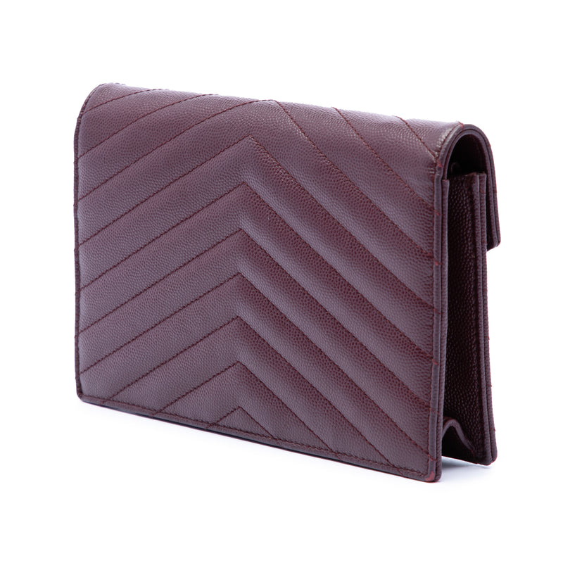 Grain De Poudre Matelasse Chevron Monogram Chain Wallet - Image 2