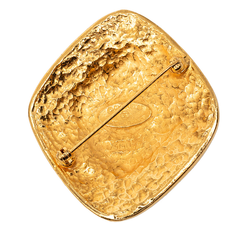CC Gold Plated Rhombus Brooch - Image 2