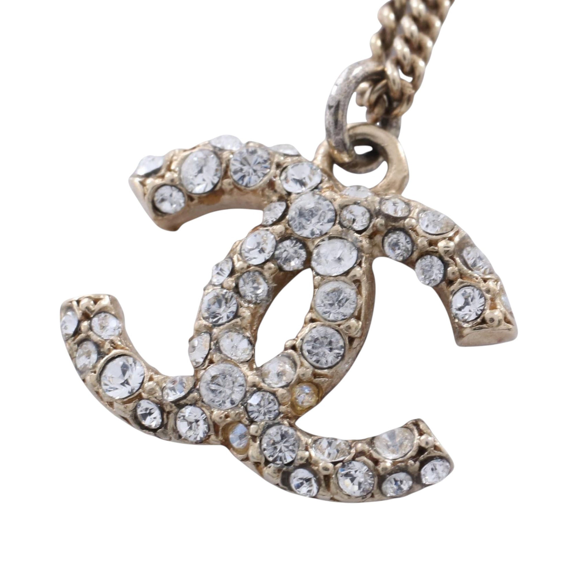 CC Gold Plated Strass Pendant Necklace - Image 2