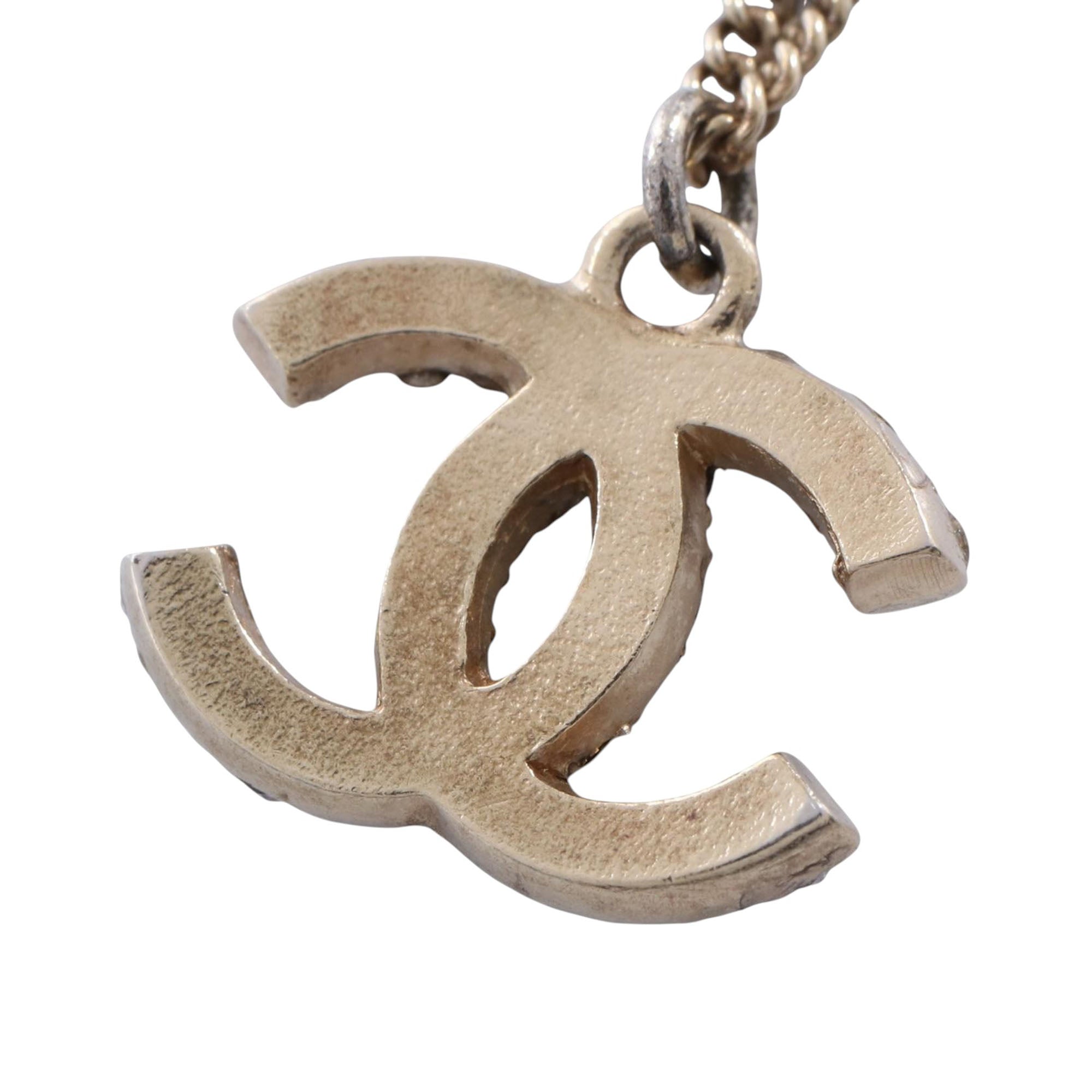 CC Gold Plated Strass Pendant Necklace - Image 3