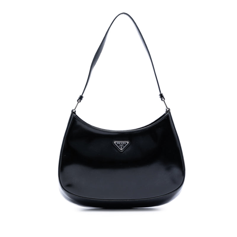 Spazzolato Leather Cleo Shoulder Bag