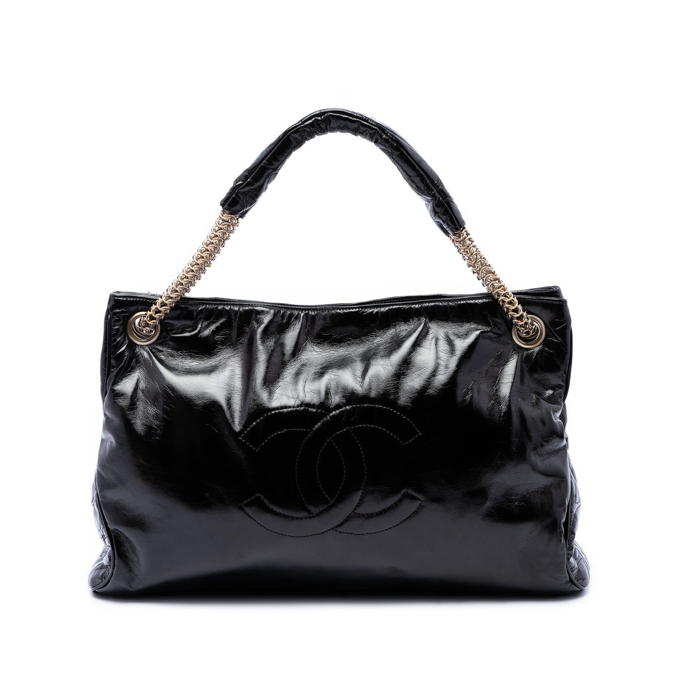Crinkled Patent Rodeo Drive Tote - Image 1