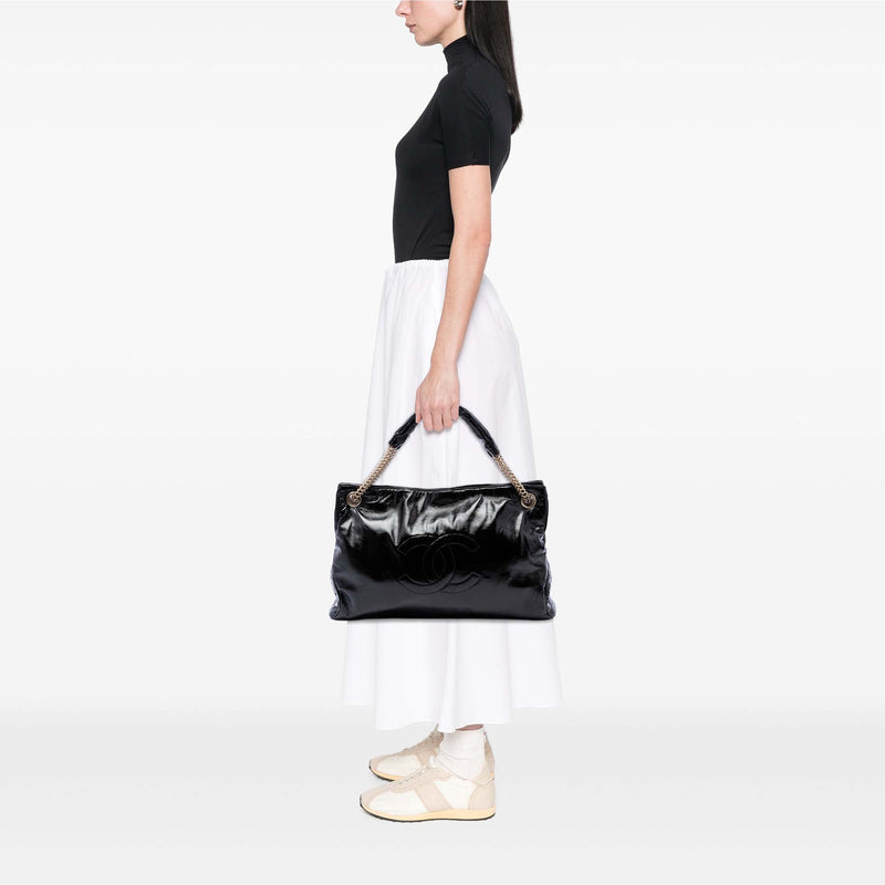 Crinkled Patent Rodeo Drive Tote - Image 6