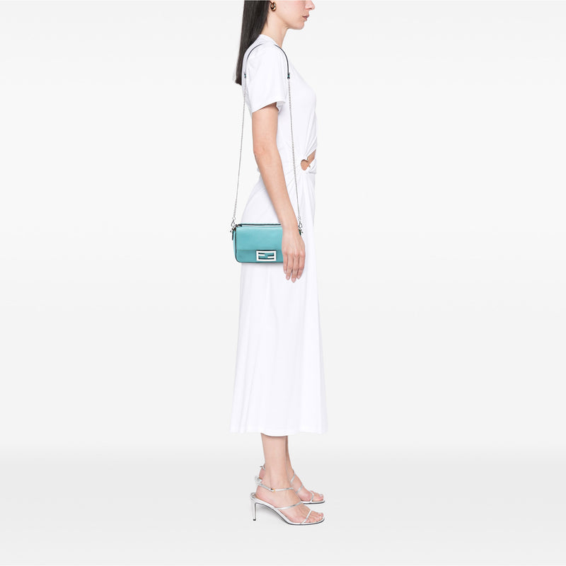 Mini Leather Baguette Satchel - Image 7