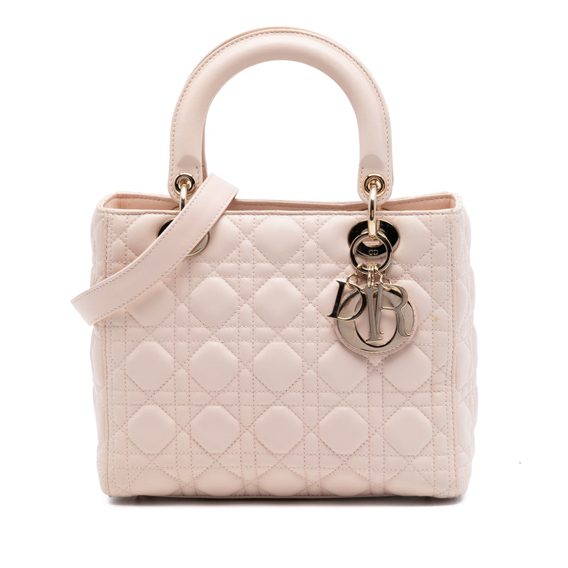 Medium Lambskin Cannage Lady Dior